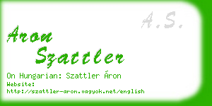 aron szattler business card