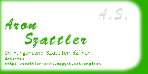 aron szattler business card